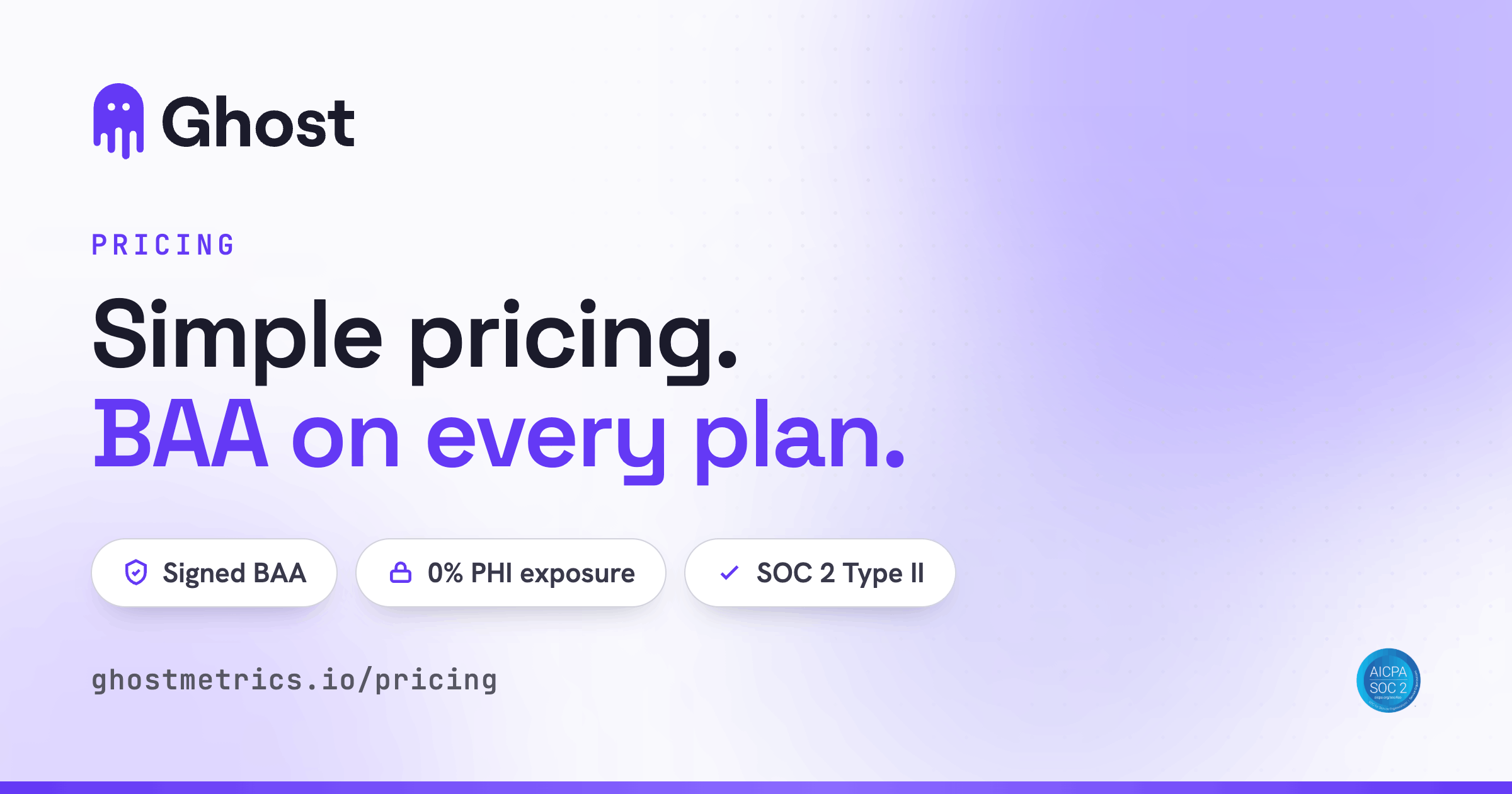 Pricing — Ghost Metrics
